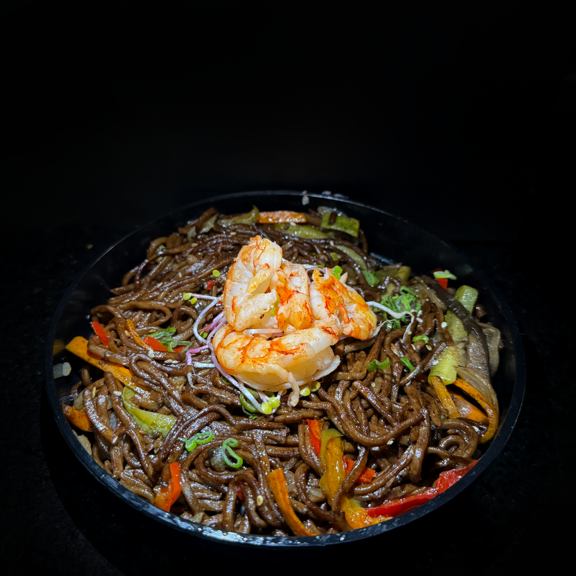 Yakisoba de langostinos
